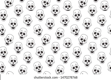 skulls pattern on a white background.