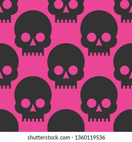 Skulls seamless pattern