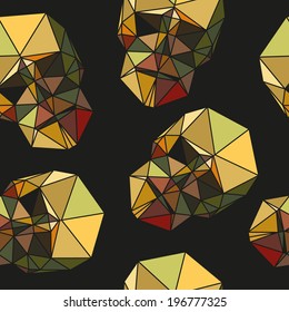 Skulls seamless pattern backgrounds, vector illustration