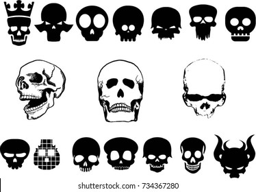 Skulls set