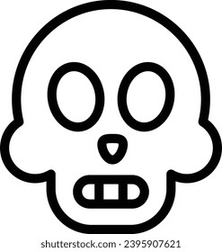 skulls single vector line icon