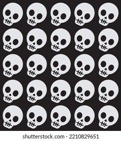 Skulls vector background design for textile wallpaper. skulls pattern