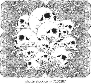 Skulls vector illustration