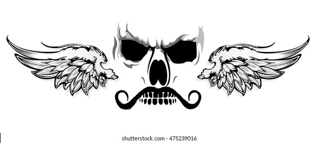 Skulls Wings Tattoo