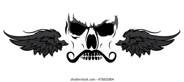 Skulls Wings Tattoo