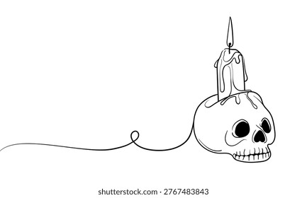 Skull  shaped candlestick