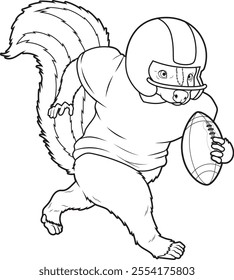 Skunk American Football Sports Animal Vector Graphic Art Illustration