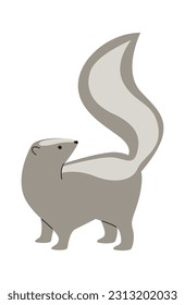 Skunk Animal Wildlife Vector Illustration