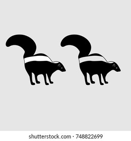 Skunk black icon .