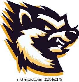 Skunk Black Yellow Sports Logo Stock Vector (royalty Free) 2183462175 