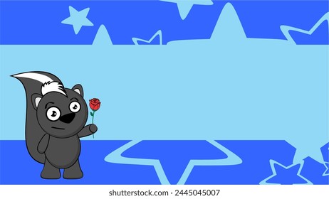 skunk cartoon background in vector format