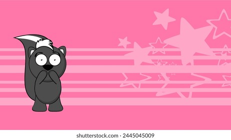 skunk cartoon background in vector format