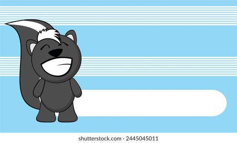 skunk cartoon background in vector format