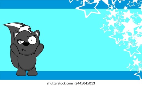 skunk cartoon background in vector format