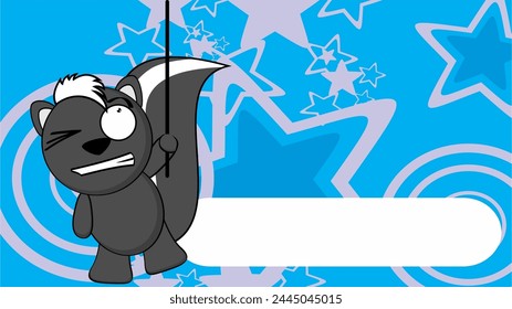 skunk cartoon background in vector format