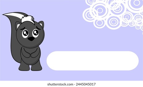 skunk cartoon background in vector format