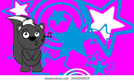 skunk cartoon background in vector format