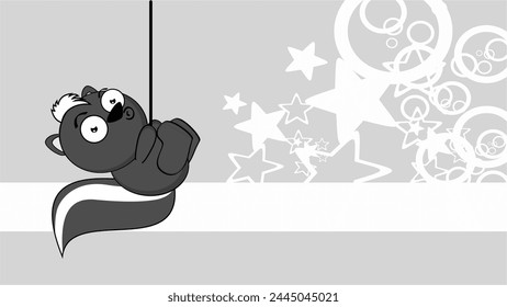 skunk cartoon background in vector format