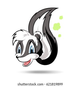 Skunk cartoon character, smelly