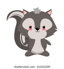 skunk cartoon icon