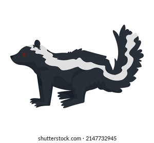 skunk cute animal kid icon