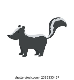 skunk cute illustration vector isolated