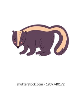 Skunk. Flat vector illustration isolated on white background