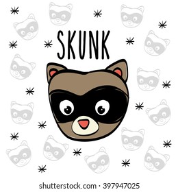 Skunk icon design, vector illustration