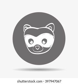 Skunk icon design, vector illustration