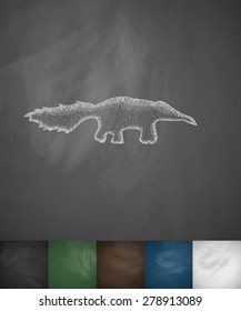 skunk icon. Hand drawn vector illustration. Chalkboard Design