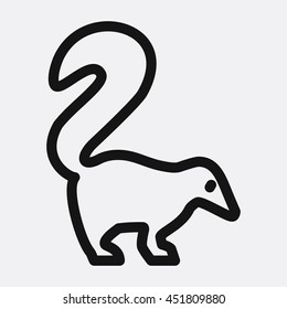 Skunk icon illustration isolated vector sign symbol