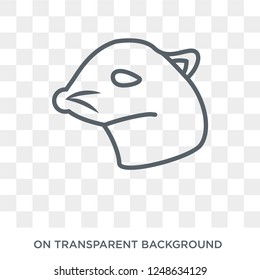 skunk icon. Trendy flat vector skunk icon on transparent background from animals collection. High quality filled skunk symbol use for web and mobile