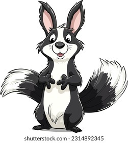 Skunk illustration white background, Skunk illustration 