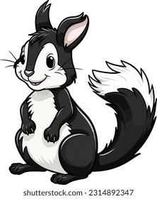 Skunk illustration white background, Skunk illustration 