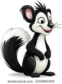 Skunk illustration white background, Skunk illustration 