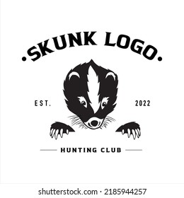 Skunk logo, company logo design idea, vector illustration