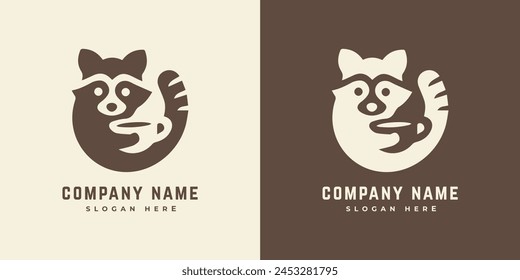 Skunk logo, company logo design idea, vector illustration. Vector illustration of skunk with minimalist character for product or company branding logo design ideas