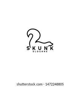 skunk logo concept black vector