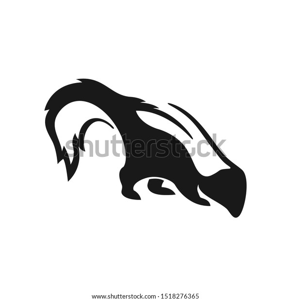 Skunk Logo Silhouette Design Art Animal Stock Vector (Royalty Free ...