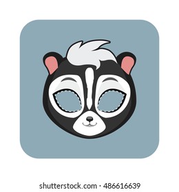 Skunk mask for Halloween and other festivities