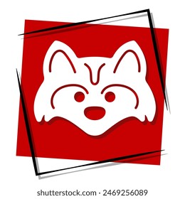 skunk red banner. Vector illustration.