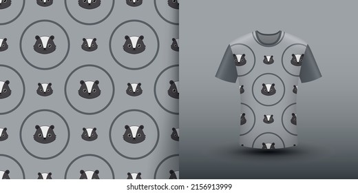 Skunk Seamless Pattern With Shirt