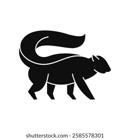 Skunk Silhouette Icon Design Illustration