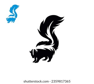 SKUNK SMELL SMALL ANIMAL LOGO, silhouette of wild and iconic animal vector illustrations.