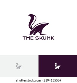 Skunk Standing Wildlife Animal Zoo Nature Logo