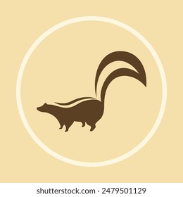 Skunk trendy logo beautiful abstract art vector illustration colorful background