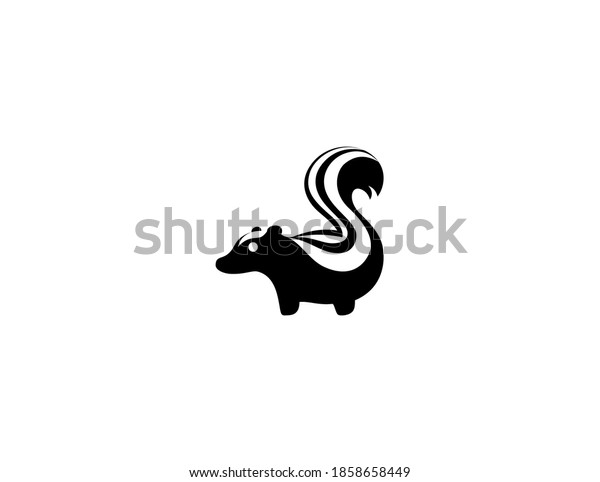 Skunk Vector Icon Isolated Skunk Animal Stock Vector (Royalty Free ...