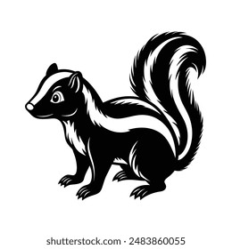 A skunk vector, this is a editable vector file.