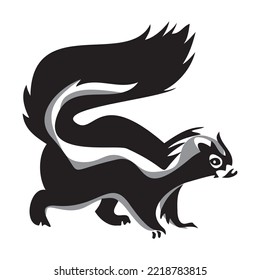 Skunk Wild Animal Vector Illustration
