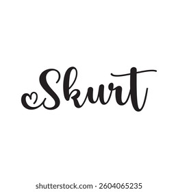 Skurt text on white background.